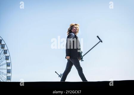 Oslo, Norvège. 26 juin 2024. Le groupe de rock suédois Europe donne un concert lors du festival de musique norvégien tons of Rock 2024 à Oslo. Ici le chanteur Joey Tempest est vu en direct sur scène. Banque D'Images