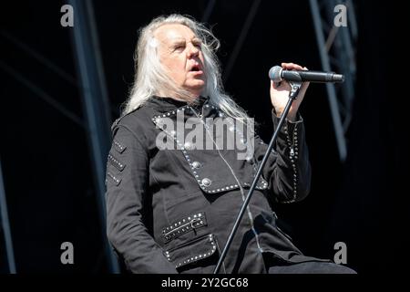 Oslo, Norvège. 26 juin 2024. Le groupe de heavy metal britannique Saxon donne un concert lors du festival de musique norvégien tons of Rock 2024 à Oslo. Ici, le chanteur Biff Byford est vu en direct sur scène. Banque D'Images