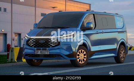 Ford E-transit Custom Sport Banque D'Images