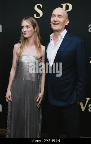 New York, États-Unis. 09th Sep, 2024. Mackenzie Davis et James Watkins, marchant sur le tapis rouge au Speak No Evil Premiere Help au DGA New York Theater, NY le 9 septembre 2024 (photo de Dinara Khairova/Sipa USA) crédit : Sipa USA/Alamy Live News Banque D'Images