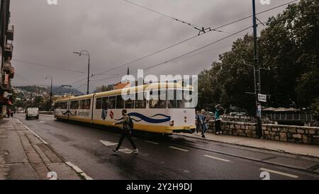 Sarejevo, Bosnie-Herzégovine - 1er septembre 2018 : image de la vie quotidienne de la ville à Sarejevo Banque D'Images