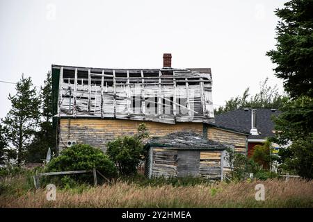 Fixer maison haute à Dildo, Terre-Neuve-et-Labrador, Canada Banque D'Images