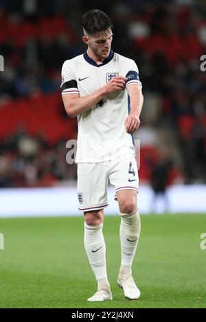 Londres, Royaume-Uni. 10 septembre 2024. Declan Rice lors du match de l'UEFA Nations League entre l'Angleterre et la Finlande au stade de Wembley, Londres, Angleterre le 10 septembre 2024. Photo de Joshua Smith. Utilisation éditoriale uniquement, licence requise pour une utilisation commerciale. Aucune utilisation dans les Paris, les jeux ou les publications d'un club/ligue/joueur. Crédit : UK Sports pics Ltd/Alamy Live News Banque D'Images