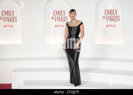 Rome, Italie. 10 septembre 2024. Camille Razat assiste au tapis rouge de la série télévisée « Emily in Paris 4 » netflix au Space Cinema Moderno. Crédit : SOPA images Limited/Alamy Live News Banque D'Images