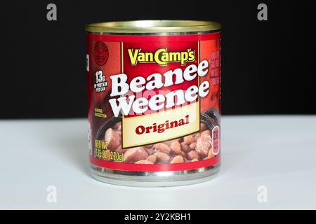 Houston, Texas, États-Unis - 10 septembre 2024 : Van camps Beanee Weenee original Can Banque D'Images