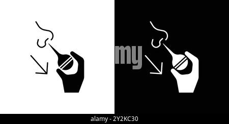 icône aspirateur nasal pour bébé marque linéaire logo set collection en noir et blanc pour le web Illustration de Vecteur