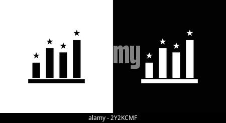 icône d'évaluation de produit linéaire logo marque set collection en noir et blanc pour le web Illustration de Vecteur