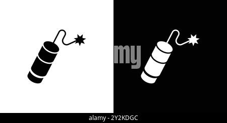 dynamite icône linéaire marque de logo set collection en noir et blanc pour le web Illustration de Vecteur