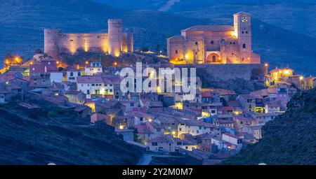 Vue Cornago. Vallée de l'Alhama. La Rioja. Espagne. Europe Banque D'Images