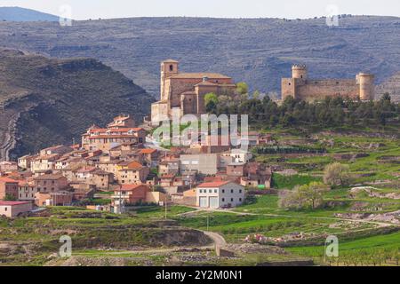 Vue Cornago. Vallée de l'Alhama. La Rioja. Espagne. Europe Banque D'Images