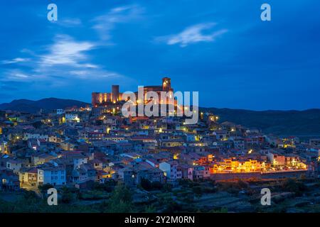 Vue Cornago. Vallée de l'Alhama. La Rioja. Espagne. Europe Banque D'Images