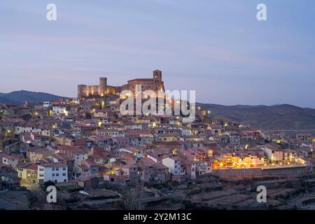 Vue Cornago. Vallée de l'Alhama. La Rioja. Espagne. Europe Banque D'Images