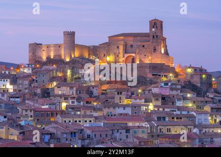 Vue Cornago. Vallée de l'Alhama. La Rioja. Espagne. Europe Banque D'Images