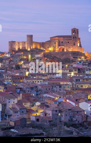 Vue Cornago. Vallée de l'Alhama. La Rioja. Espagne. Europe Banque D'Images