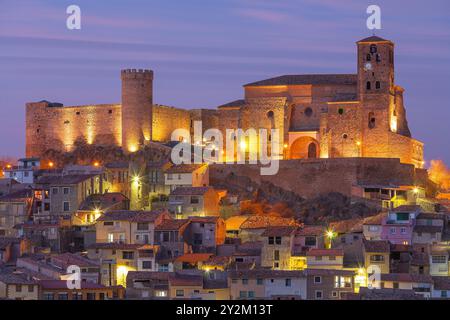 Vue Cornago. Vallée de l'Alhama. La Rioja. Espagne. Europe Banque D'Images