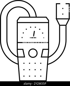 illustration vectorielle de l'icône de conduite de service de gaz de détecteur de fuite Illustration de Vecteur