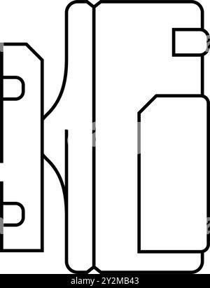 illustration vectorielle de l'icône de la ligne d'origine du capteur de mouvement intelligent Illustration de Vecteur