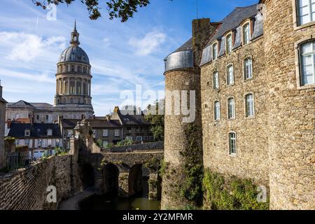 Les remparts de Boulogne sur mer, France, pas de Calais Banque D'Images