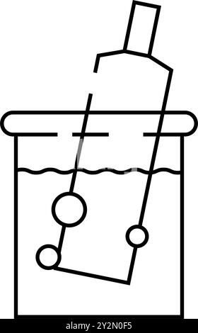 illustration vectorielle d'icône de ligne de métal de forgeron de trempe Illustration de Vecteur