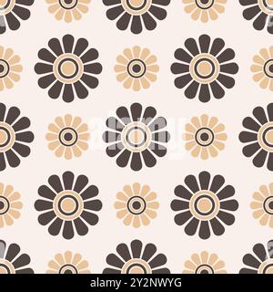 Motif de surface répétitif floral Marguerite sans couture Banque D'Images