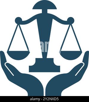 Avocat, cabinet d'avocats, droit , avocat, justice et logo juridique et conception d'icône vectorielle. Illustration de Vecteur