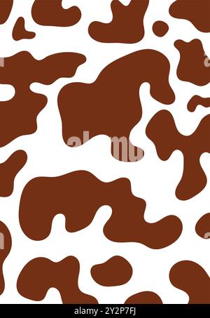 Conception vectorielle du motif de peau de vache laitière Illustration de Vecteur