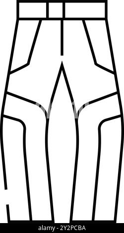 pantalon moto ligne icône illustration vectorielle Illustration de Vecteur