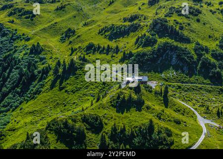 Nature alpine impressionnante au lac Formarin près de la Freiburger Hütte dans les Alpes du Vorarlberg Banque D'Images