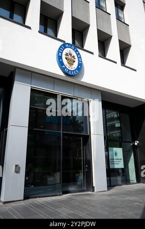 Entrée du quartier général de la police des West Midlands, Birmingham, Royaume-Uni Banque D'Images