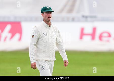 Prise à Worcester, Royaume-Uni, le 11 septembre 2024 au Worcestershire County Cricket Club, New Road, Worcester est #2, Jake Libby de Worcestershire lors du match de championnat du comté de vitalité 2024 entre Worcestershire CCC et Warwickshire CCC image est pour usage éditorial seulement - crédit à Stu Leggett via Alamy Live News Banque D'Images