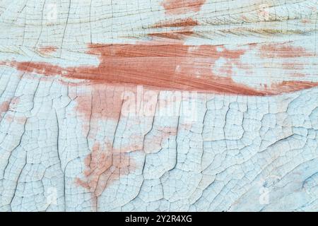 Vues d'en haut, les textures complexes des formations de grès de White Pocket, situées dans le Paria Canyon-Vermilion Cliffs Wilderness, Arizona. Banque D'Images