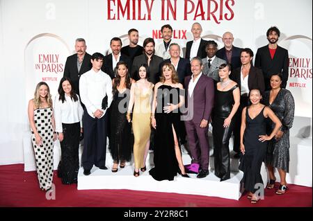 10 septembre 2024, Rome, Latium, Italie : les acteurs du tapis rouge pour la 4ème saison de l'émission Netflix Emily à Paris au Space Cinema Moderno à Rome. (Crédit image : © Paolo Pizzi/Pacific Press via ZUMA Press Wire) USAGE ÉDITORIAL SEULEMENT! Non destiné à UN USAGE commercial ! Banque D'Images