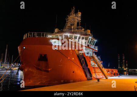 Pula, Croatie. 10 septembre 2024. L'Ocean Sentinel, navire de patrouille géré par l'Agence européenne de contrôle des pêches, est vu à Pula, Croatie, le 10 septembre 2024. Photo : Srecko Niketic/PIXSELL crédit : Pixsell/Alamy Live News Banque D'Images