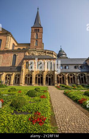 La cour du cloître de la cathédrale de Trèves, Trèves, Allemagne Banque D'Images