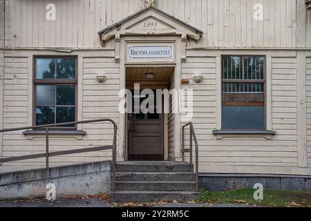 Idyllique petite ville Söderöoping en été. Söderköping est une ville médiévale historique et une destination de voyage populaire en Suède. Banque D'Images