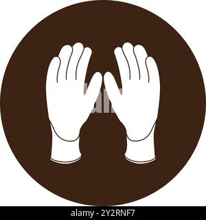 Conception de symbole d'illustration vectorielle d'icône de gants Illustration de Vecteur