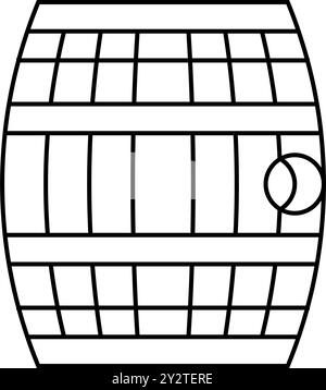 illustration d'un vecteur d'icône représentant un canon en poudre ou une ligne de rhum Illustration de Vecteur