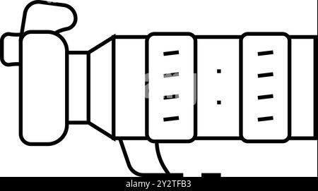 illustration vectorielle de l'icône de la ligne de l'appareil photo Illustration de Vecteur