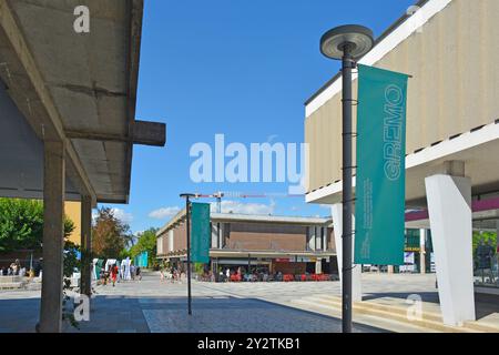 Nova Gorica, Slovénie - 7 septembre 2024. Bannières publicitaires de la capitale européenne de la culture 2025, organisée conjointement par Nova Gorica Slovénie et Gorizia Italie Banque D'Images