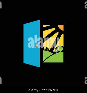 Immobilier bâtiment, construction, hypothèque, ECO House et Home Key logo concept Illustration de Vecteur