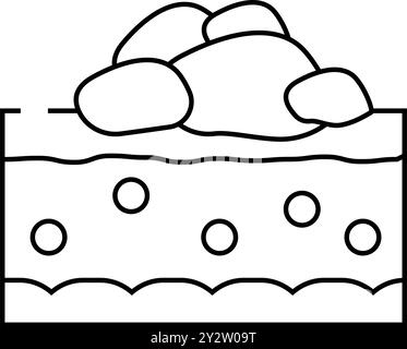 illustration du vecteur de la ligne d'icône de la maladie de la peau du papillome Illustration de Vecteur