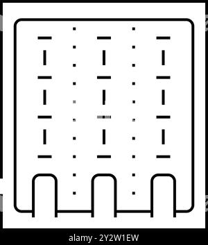 illustration vectorielle de l'icône de la ligne de la piscine Illustration de Vecteur