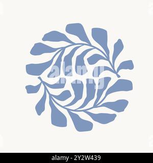 Floral abstrait tendance art créatif abstrait modèle d'affiches d'art abstrait. Style Matisse minimaliste moderne et tendance. Illustration de Vecteur