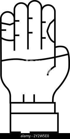 illustration du vecteur de l'icône de la ligne de la maladie de la peau de vitiligo Illustration de Vecteur