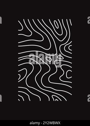 Carte topographique. Relief géographique des montagnes. Arrière-plan de lignes abstraites. Cartes de contour. Illustration vectorielle. Illustration de Vecteur