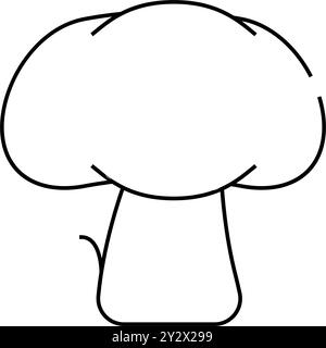 illustration du symbole vectoriel de l'icône de la ligne de légumes en forme de champignon Illustration de Vecteur