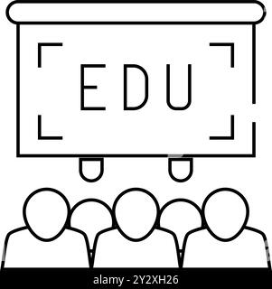 symbole d'illustration vectorielle de l'icône de la ligne d'éducation de vos collègues Illustration de Vecteur