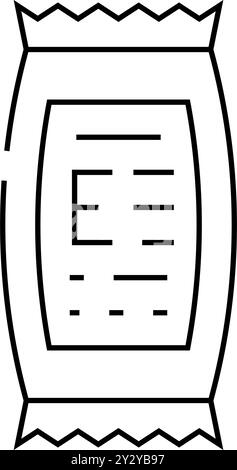 description de la ligne des additifs alimentaires icône illustration du vecteur Illustration de Vecteur