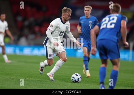 Londres, Royaume-Uni. 10 septembre 2024. Jarrod Bowen d'Angleterre (20) en action. Angleterre v Finlande, match du groupe F de l'UEFA Nations League au stade de Wembley à Londres le mardi 10 septembre 2024. Usage éditorial exclusif. photo par Andrew Orchard/Andrew Orchard photographie sportive/Alamy Live News crédit : Andrew Orchard photographie sportive/Alamy Live News Banque D'Images