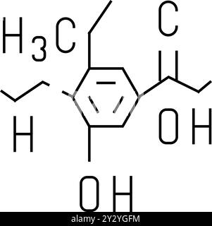 illustration vectorielle de la ligne des additifs alimentaires de formule Illustration de Vecteur